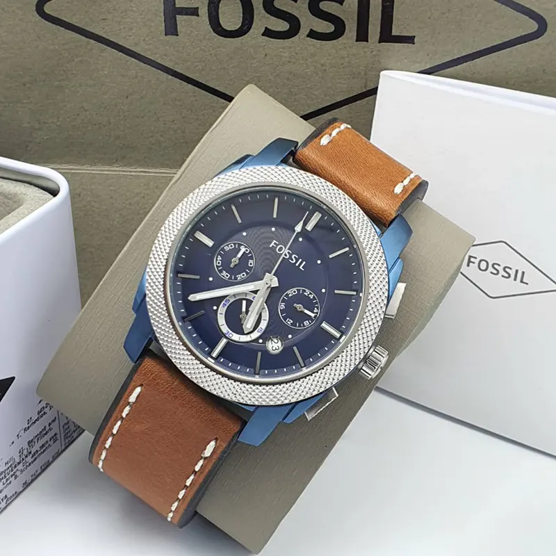 Fossil Machine Quartz Chronograph Blue Dial Men's Watch- FS5232